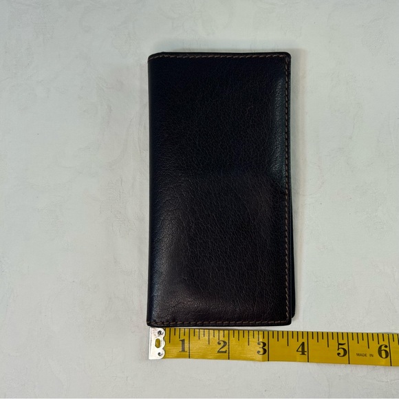 Genuine Leather Long Wallet RFID Coffee Brown Mahogany - Picture 7 of 9